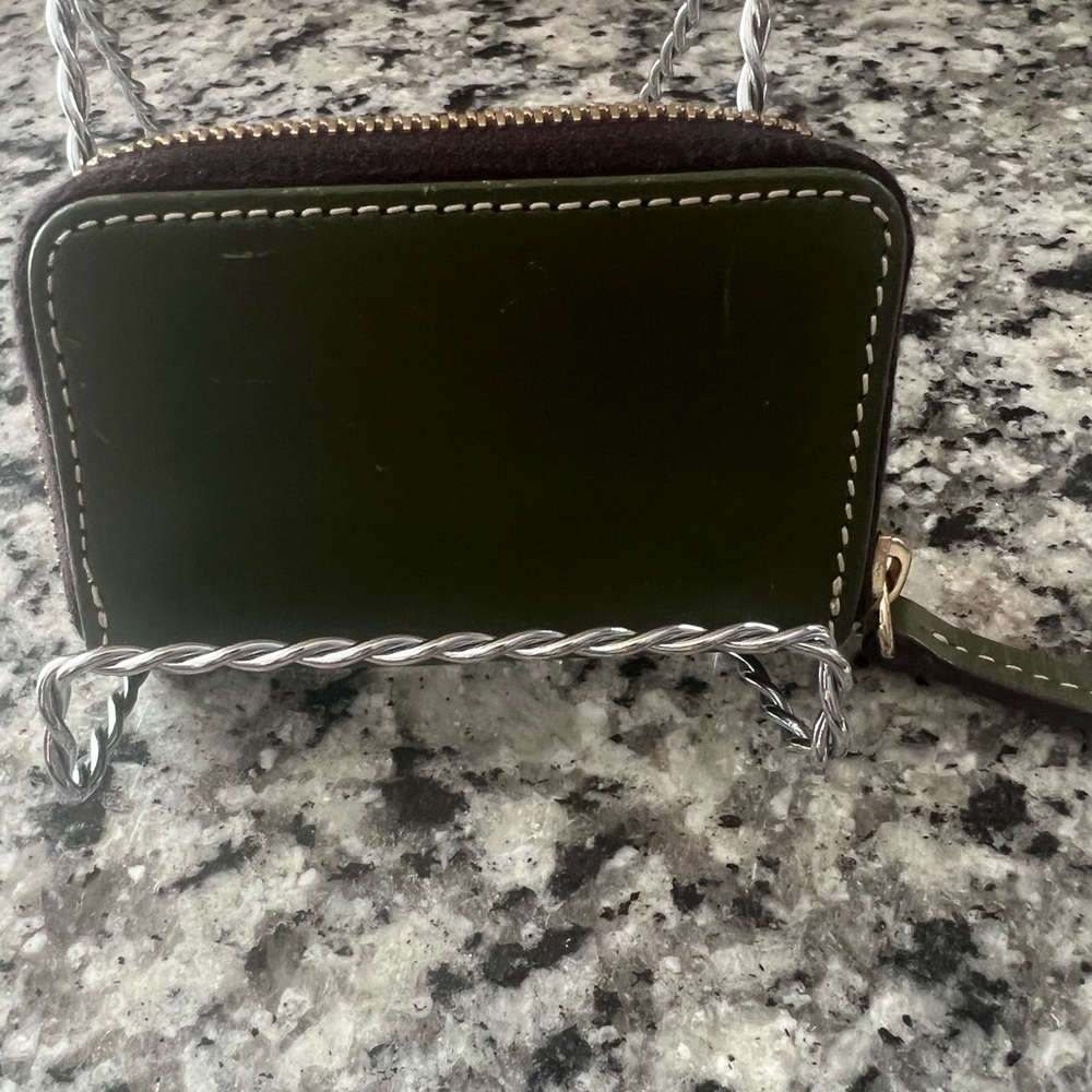 Dooney & Bourke Small Beacon Card Case in a Dark Olive Green! - Picture 5 of 11
